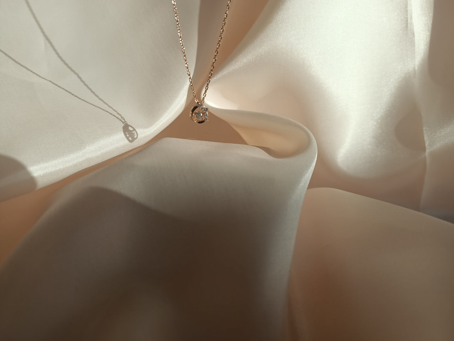 Asteroid Rose gold Zircon Necklace