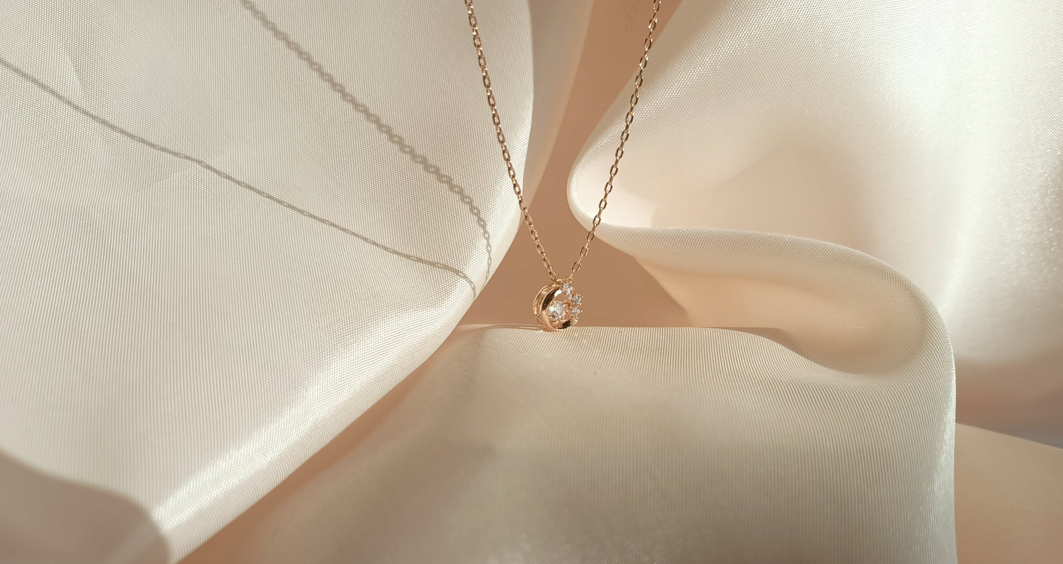 Asteroid Rose gold Zircon Necklace
