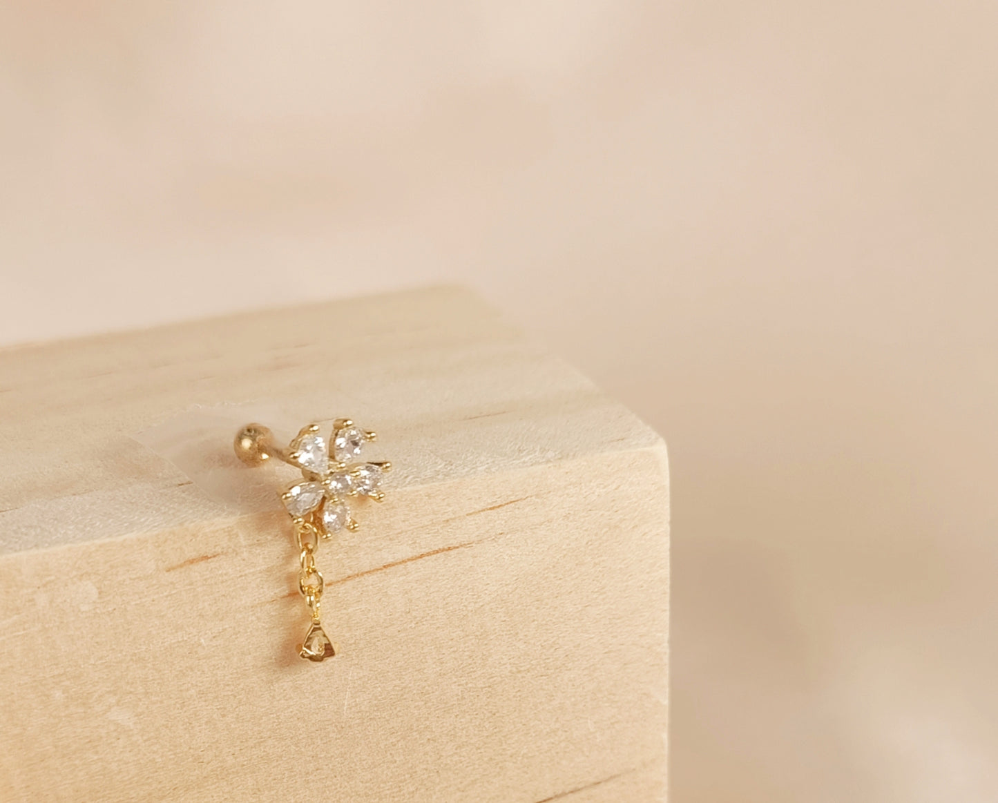 Golden Bloom Ear Studs