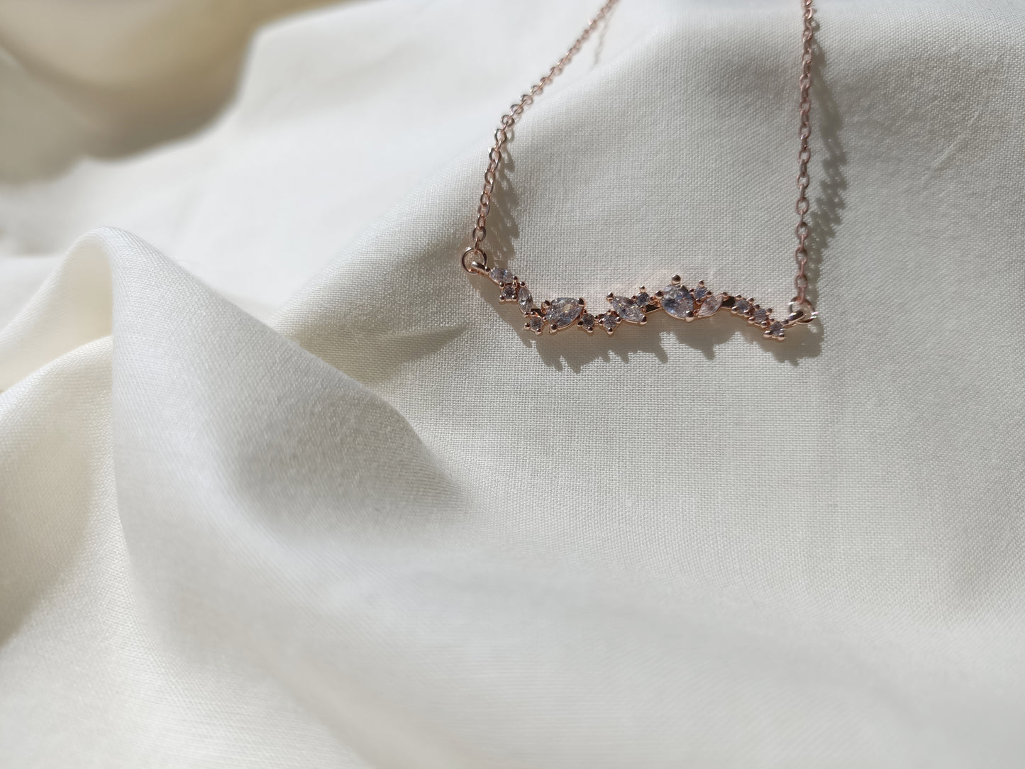 Orchid Rose Gold Diamond Necklace