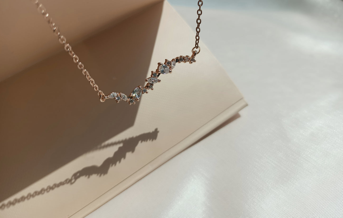 Orchid Rose Gold Diamond Necklace