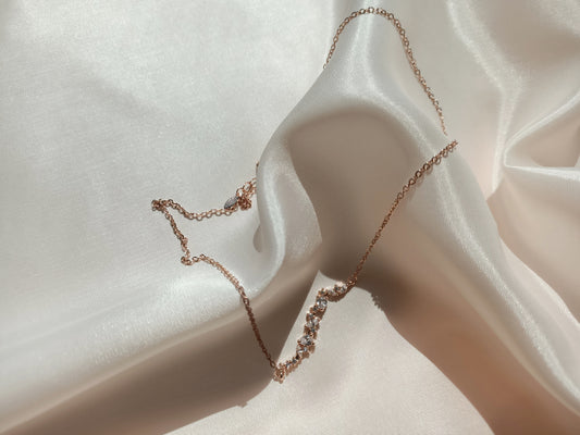 Orchid Rose Gold Diamond Necklace