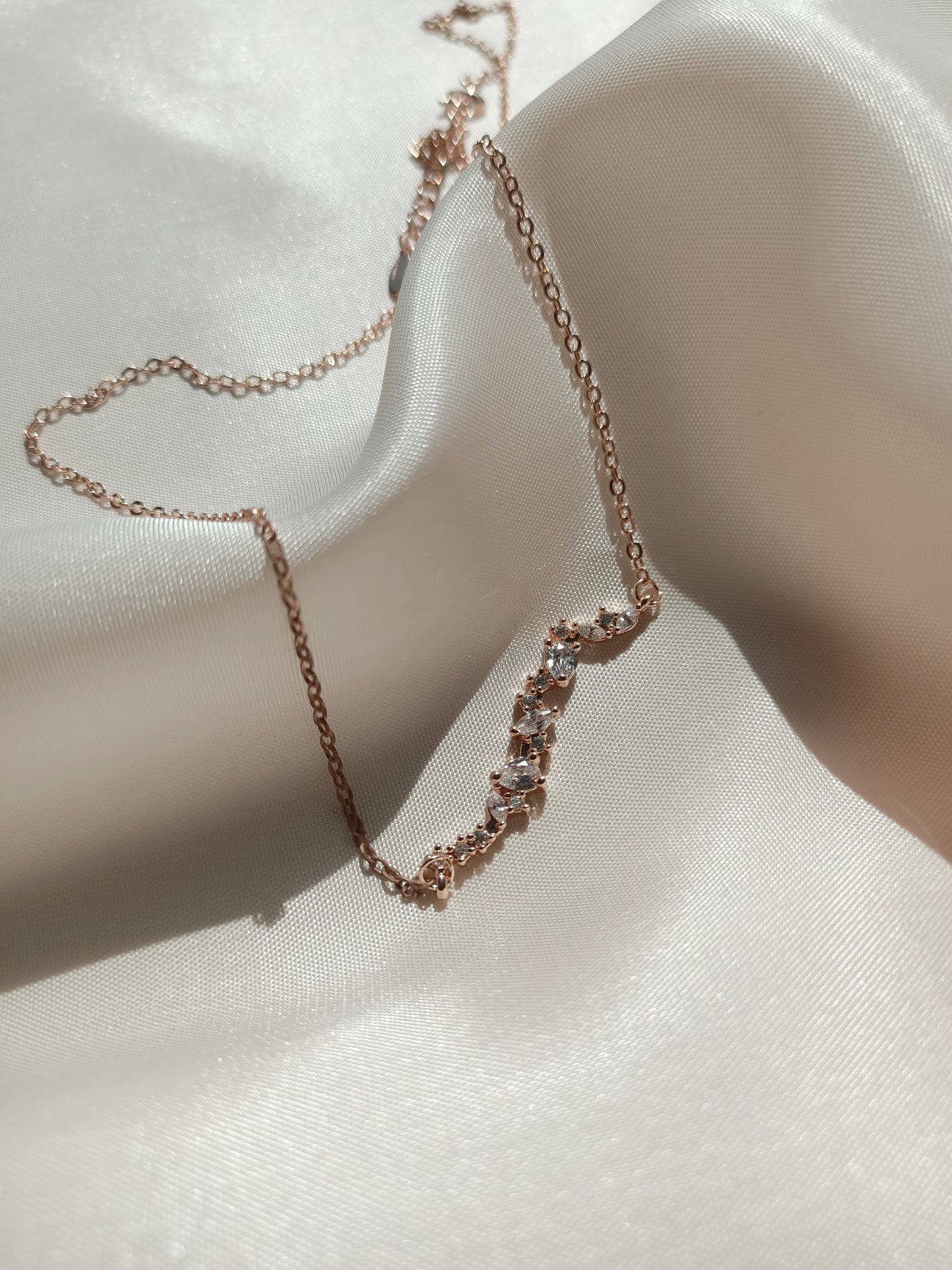 Orchid Rose Gold Diamond Necklace