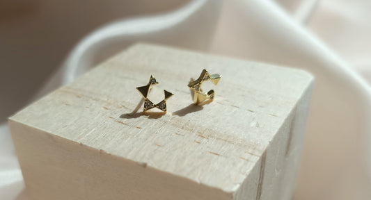 14K Gold plated Star Earrings