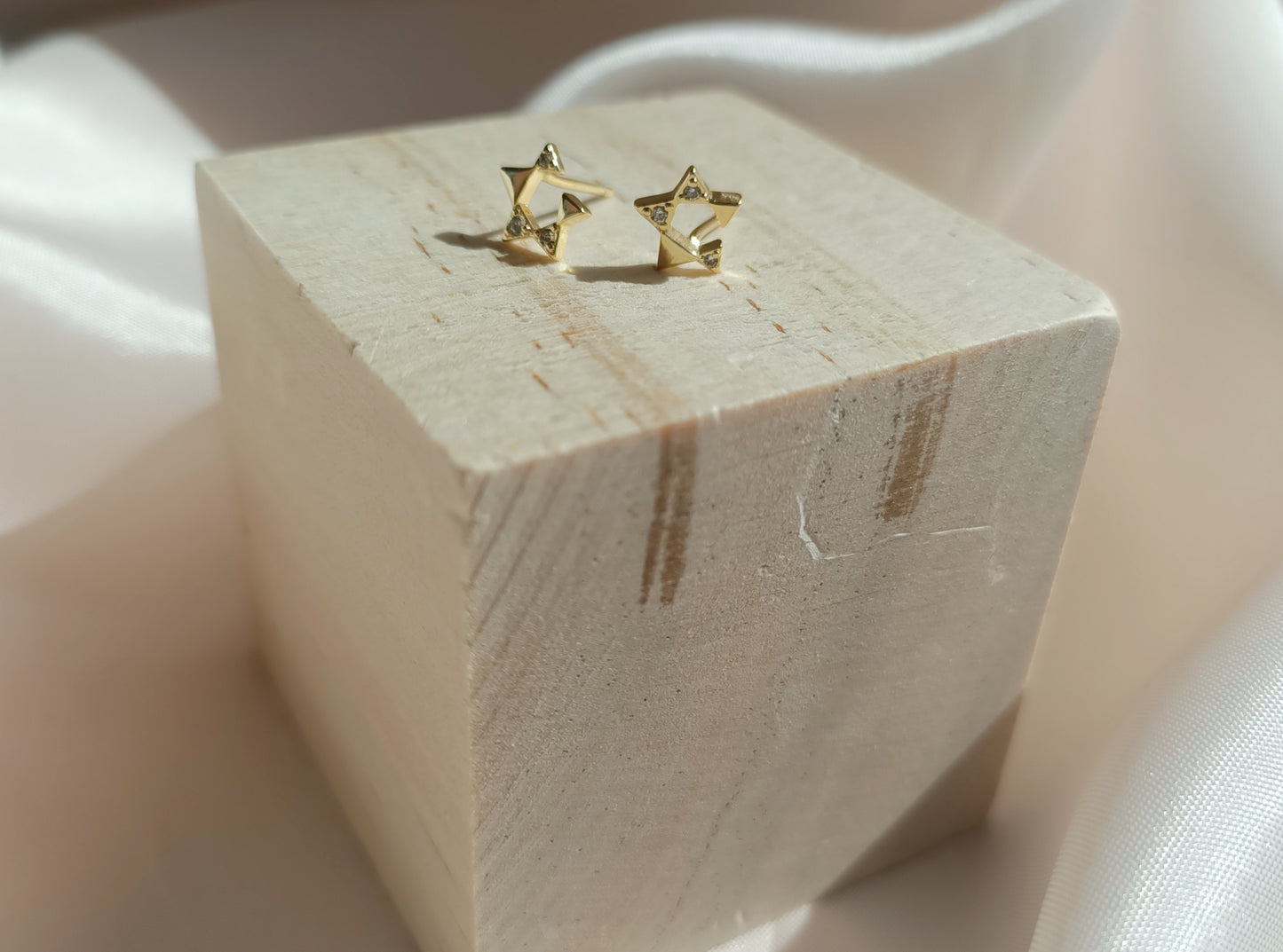 14K Gold plated Star Earrings