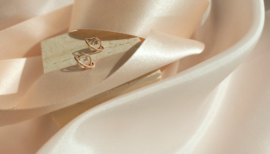 Saturn Rose Gold Earrings