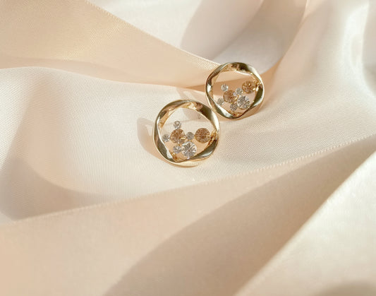 Nebula Rose Gold Earrings