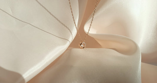 Asteroid Rose gold Zircon  Necklace