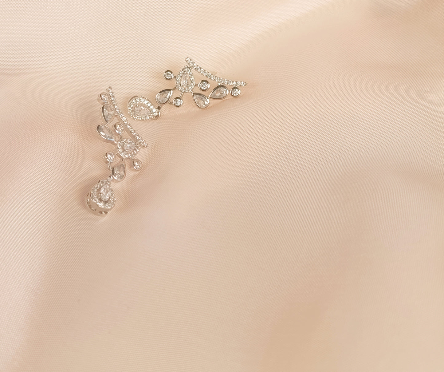 Raindrops Platinum Earrings